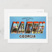  groeten uit Macon, Georgia Briefkaart (Voorkant / Achterkant)