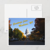 Groeten uit Madison, WI Briefkaart (Voorkant / Achterkant)