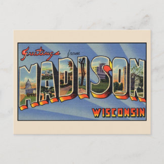 Groeten uit Madison Wisconsin Ansichtkaart Briefkaart