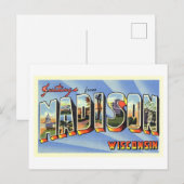  groeten uit Madison, Wisconsin Briefkaart (Voorkant / Achterkant)
