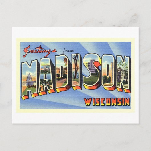  groeten uit Madison, Wisconsin Briefkaart (Voorkant)