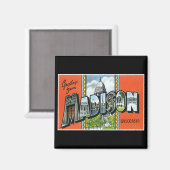 Groeten uit Madison, Wisconsin! Magneet (Voorkant / Achterkant)