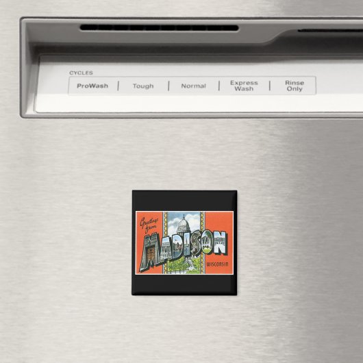 Groeten uit Madison, Wisconsin! Magneet (Insitu (Vaatwasser))