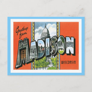 Groeten uit Madison Wisconsin US City Briefkaart