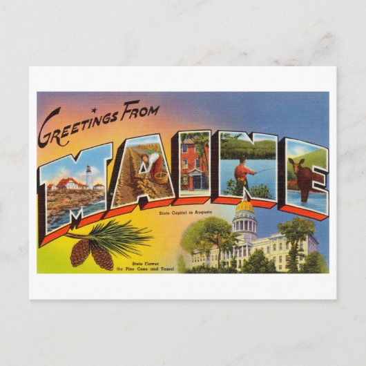 groeten uit Maine Briefkaart (Voorkant)