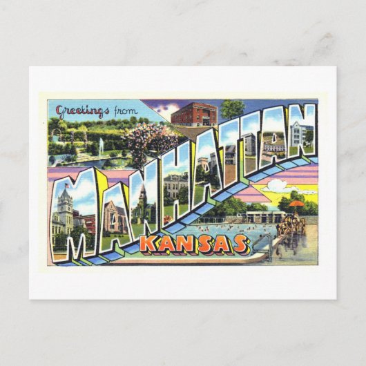  groeten uit Manhattan, Kansas Briefkaart (Voorkant)