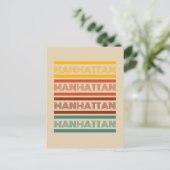 Groeten uit Manhattan, Retro Design Briefkaart (Staand voorkant)