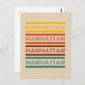 Groeten uit Manhattan, Retro Design Briefkaart (Voorkant / Achterkant)