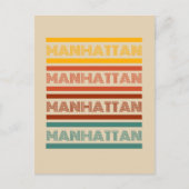 Groeten uit Manhattan, Retro Design Briefkaart (Voorkant)