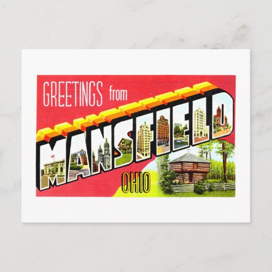 groeten uit Mansfield, Ohio, Briefkaart (Voorkant)