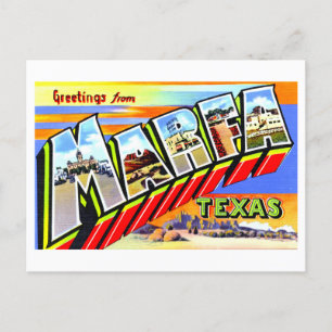 groeten uit Marfa, Texas, Briefkaart