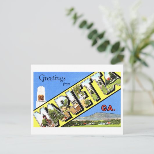  groeten uit Marietta, Georgia, Briefkaart (Staand voorkant)