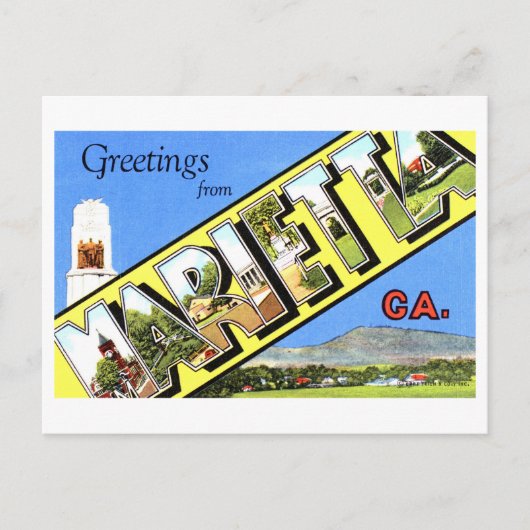  groeten uit Marietta, Georgia, Briefkaart (Voorkant)