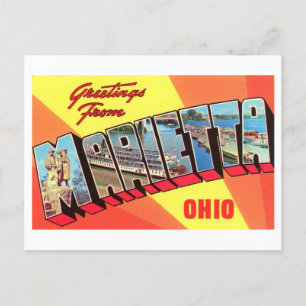 groeten uit Marietta, Ohio Briefkaart