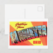  groeten uit Marietta, Ohio Briefkaart (Voorkant / Achterkant)