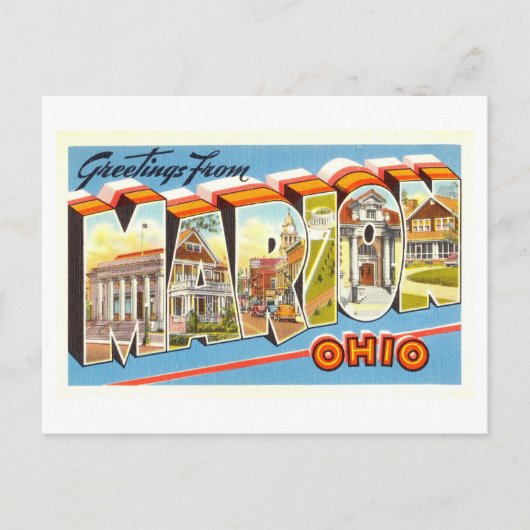 groeten uit Marion, Ohio Briefkaart (Voorkant)