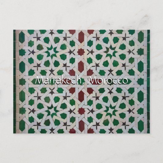 Groeten uit Marrakech Marokko Briefkaart (Voorkant)