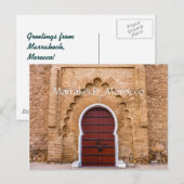 Groeten uit Marrakech Marokko Briefkaart (Voorkant / Achterkant)