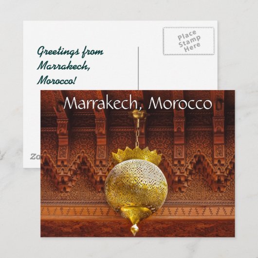 Groeten uit Marrakech Marokko Briefkaart (Voorkant / Achterkant)