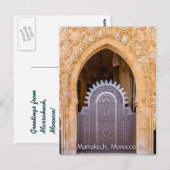 Groeten uit Marrakech Marokko Briefkaart (Voorkant / Achterkant)