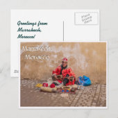 Groeten uit Marrakech Marokko Briefkaart (Voorkant / Achterkant)