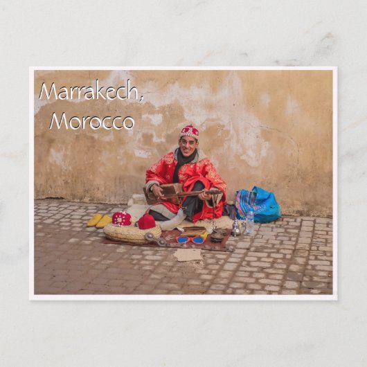 Groeten uit Marrakech Marokko Briefkaart (Voorkant)