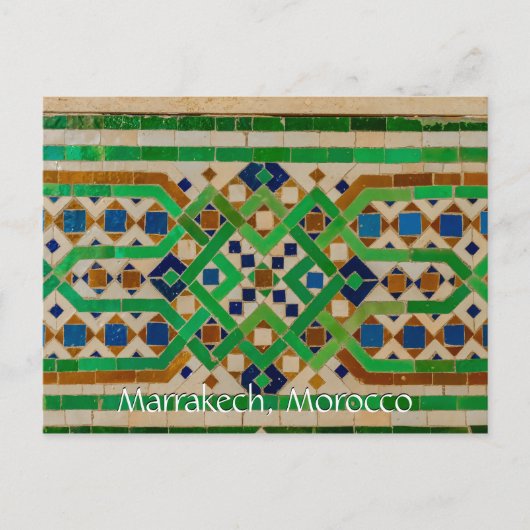 Groeten uit Marrakech Marokko Briefkaart (Voorkant)