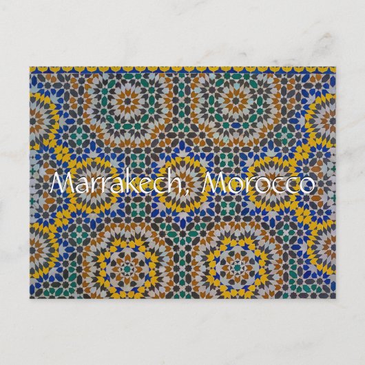 Groeten uit Marrakech Marokko Briefkaart (Voorkant)