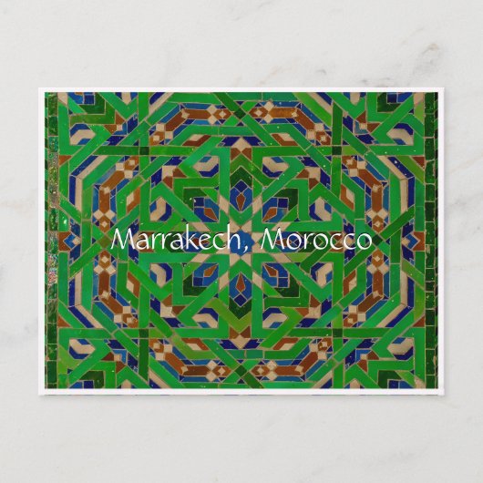 Groeten uit Marrakech Marokko Briefkaart (Voorkant)