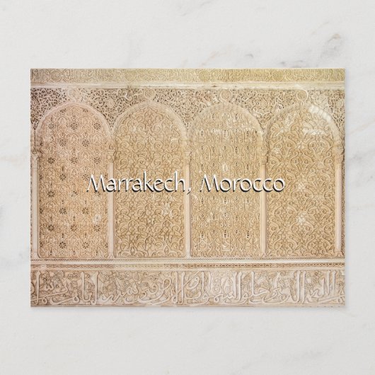 Groeten uit Marrakech Marokko Briefkaart (Voorkant)