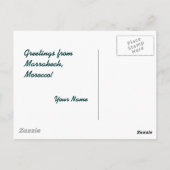Groeten uit Marrakech Marokko Briefkaart (Achterkant)