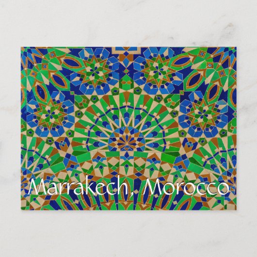 Groeten uit Marrakech Marokko Briefkaart (Voorkant)