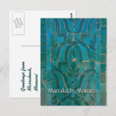 Groeten uit Marrakech Marokko Briefkaart (Voorkant / Achterkant)