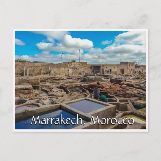 Groeten uit Marrakech Marokko Briefkaart (Voorkant)
