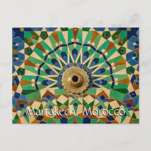 Groeten uit Marrakech Marokko Briefkaart (Voorkant)