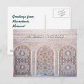 Groeten uit Marrakech Marokko Briefkaart (Voorkant / Achterkant)