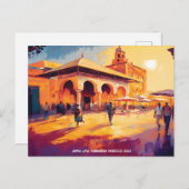 Groeten uit Marrakesh Medina Marokko Feestdagenkaart (Voorkant / Achterkant)