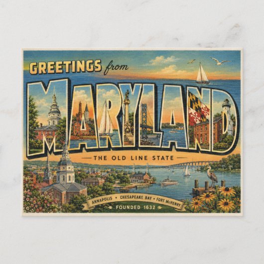 Groeten uit Maryland Briefkaart (Voorkant)
