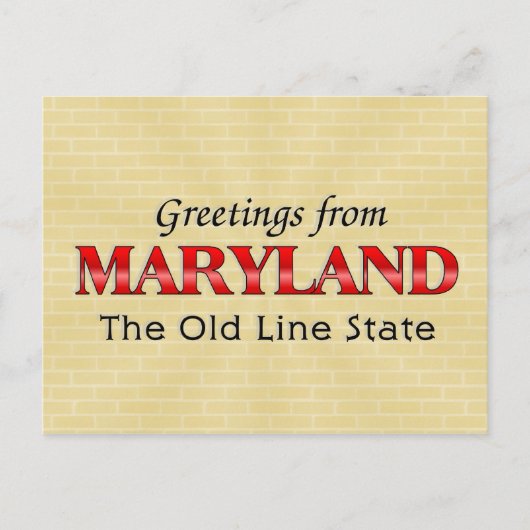 Groeten uit Maryland Briefkaart (Voorkant)