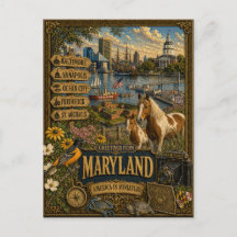 Groeten uit Maryland | Vintage Retro Kunst