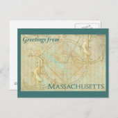 Groeten uit Massachusetts Briefkaart (Voorkant / Achterkant)