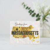 Groeten uit Massachusetts Briefkaart (Staand voorkant)