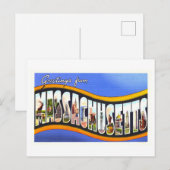  groeten uit Massachusetts Briefkaart (Voorkant / Achterkant)