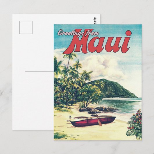 Groeten uit Maui, Briefkaart Hawaï (Voorkant / Achterkant)