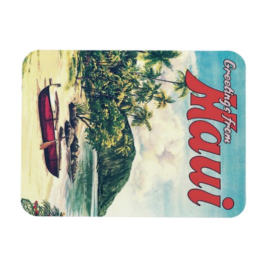 Groeten uit Maui, Hawaii Magneet (Horizontaal)