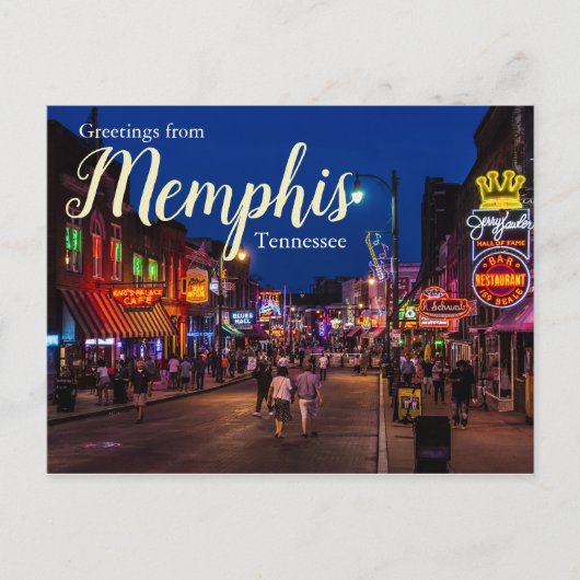 Groeten uit Memphis Tennessee ansichtkaart Briefkaart (Voorkant)