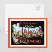 Groeten uit Memphis Tennessee US City Briefkaart (Voorkant / Achterkant)