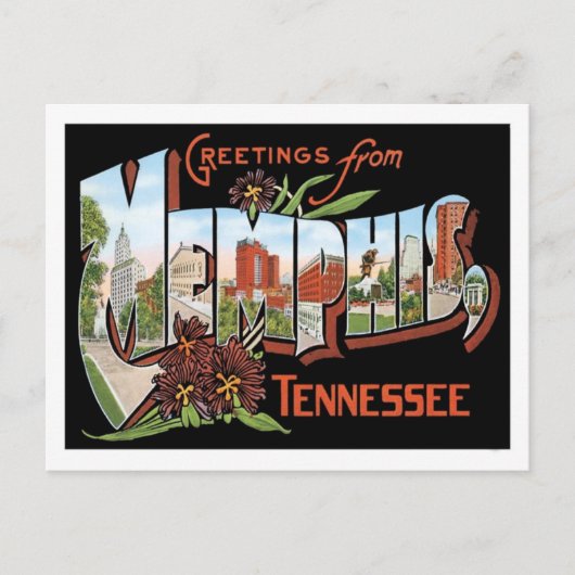Groeten uit Memphis Tennessee US City Briefkaart (Voorkant)