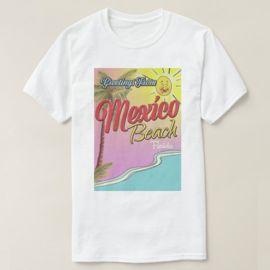 Groeten uit Mexico Beach Florida T-shirt (Design voorkant)