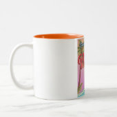 Groeten uit Mexico Beach Florida Tweekleurige Koffiemok (Links)